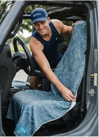 Topographic Map Car Seat Covers β Outdoor Adventure Universal Seat Cover for SUV, Jeep & Truck
