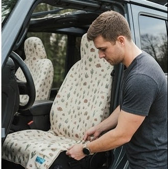 Cactus Car Seat Covers – Southwestern Desert Print Seat Protector for Cars, Trucks & SUVs